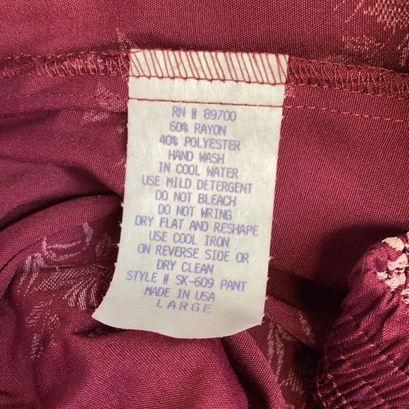 NWT Deadstock Lacy After Noon Made in USA Vintage Lounge Shirt Pant - Picture 9 of 9